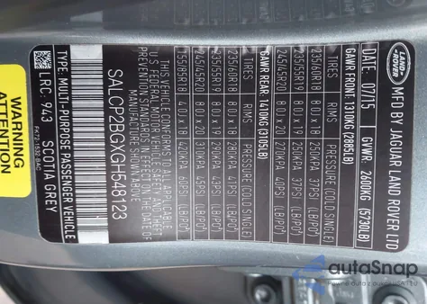 2016 Land Rover Discovery Sport Se from USA, damaged, VIN SALCP2BGXGH548123